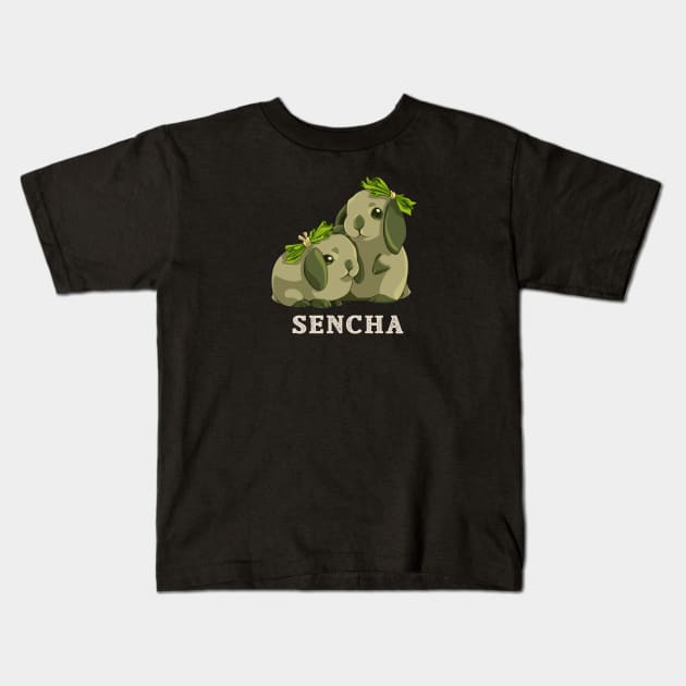 sencha bunnies Kids T-Shirt by Alienfirst